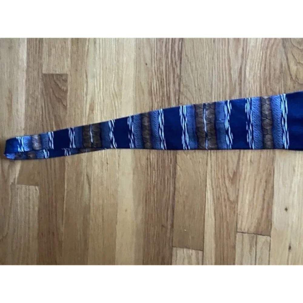 Chez Roffe New York Silk Tie‎ Blue Brown 3647
